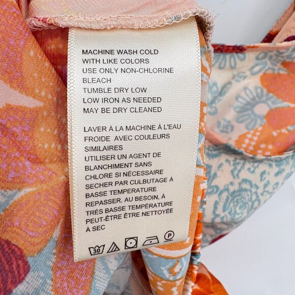 NWT Free People Tied To You Patchwork Boho Tank Top Sz XS Floral V-Neck Festival - Picture 11 of 11